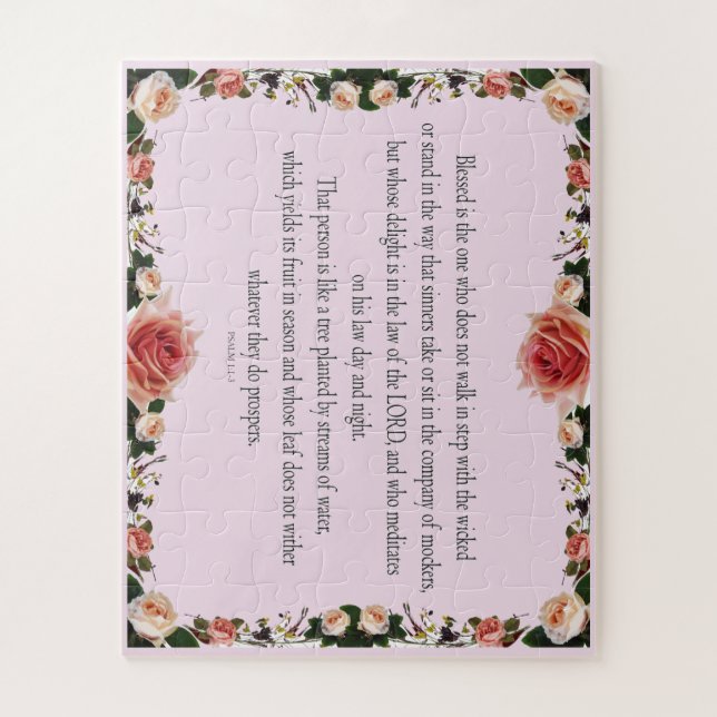 Quebra-cabeça Caminho da Arte da Escritura do Salmo 1 da Direita (Vertical)