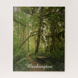 Quebra-cabeça Caminho da Floresta Verde Pacífica em Washington
