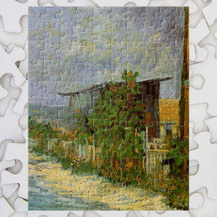 Quebra-cabeça Caminho de Montmartre e Girassóis por Vincent van 
