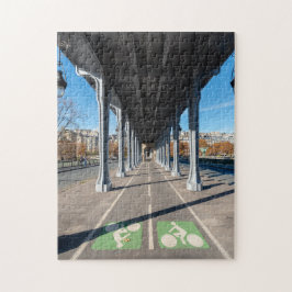 Quebra-cabeça Caminho do Ciclo no Ponto Bir-Hakeim - Paris, Fran