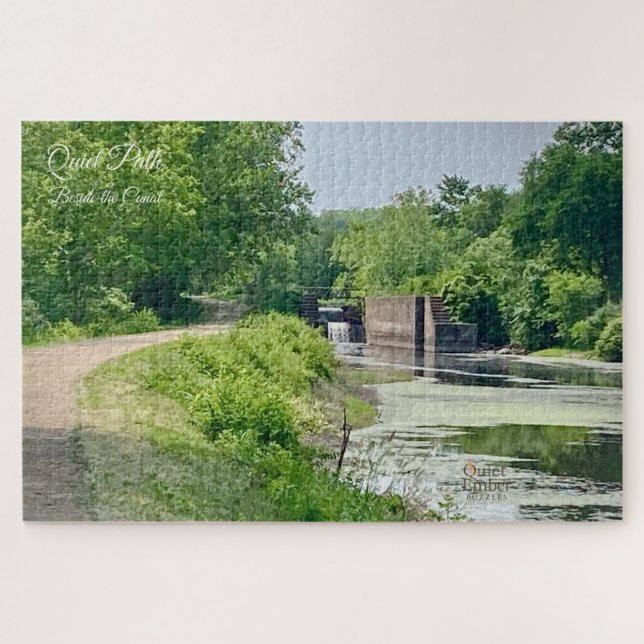 Quebra-cabeça Caminho Silencioso Ao Lado Do Canal - Quebra-cabeç (Horizontal)