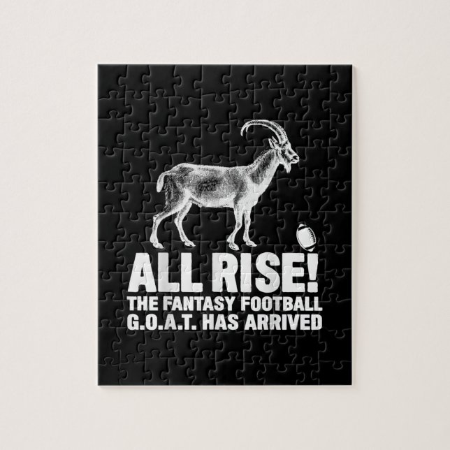 Quebra-cabeça Campeão da Liga Fantasy Futebol Goat Gift (Vertical)