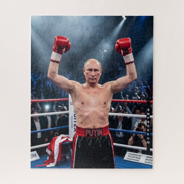 Quebra-cabeça Campeão de Boxe Putin Luta Vintage (Vertical)