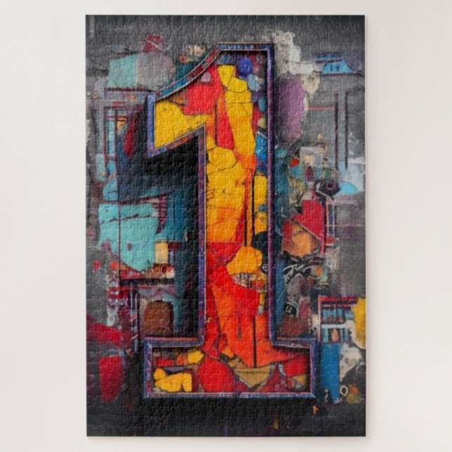 Quebra-cabeça Campeão Urbano: Grafite Áspero Número Um (Vertical)
