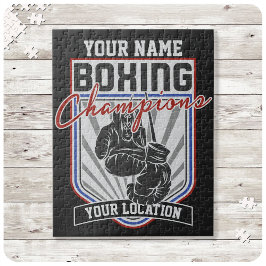 Quebra-cabeça Campeões de Boxe Personalizados Boxer Fitness Giná