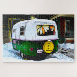 Quebra-cabeça Camper Retro Hippie Life É Uma Viagem Ir