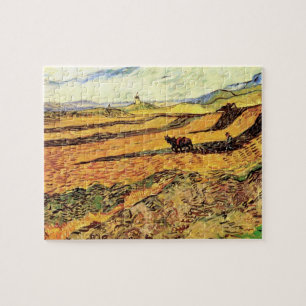 Quebra-cabeça Campo com Lavrador e Moinho por Vincent van Gogh