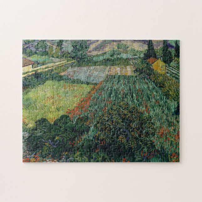 Quebra-cabeça Campo com Poppies | Vincent van Gogh (Horizontal)