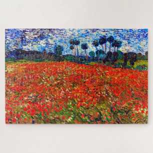 Quebra-cabeça Campo de Flor Vermelho, Van Gogh