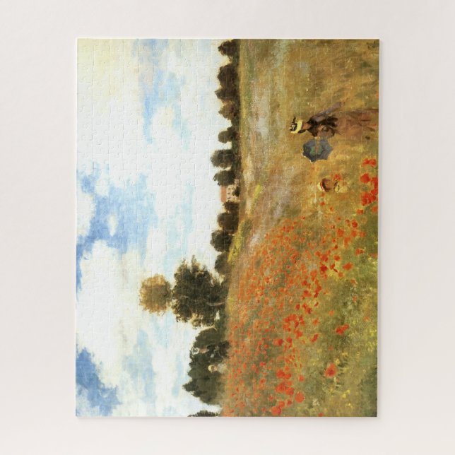 Quebra-cabeça "Campo de Papoulas" de Monet, Jigsaw de Arte Fina (Vertical)