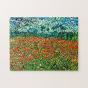 Quebra-cabeça Campo de Papoulas de Vincent Van Gogh Arte Fina