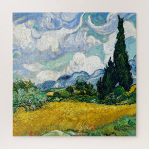 Quebra-cabeça Campo de trigo com pintura Van Gogh