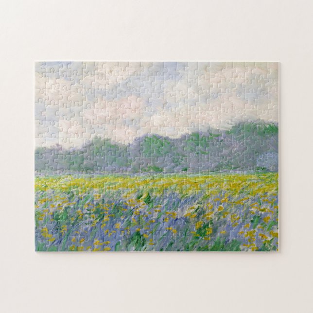 Quebra-cabeça Campo de Yellow Irises Monet Fine Art (Horizontal)