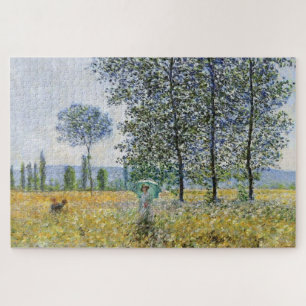 Quebra-cabeça Campos de Claude Monet na Primavera