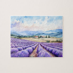 Quebra-cabeça Campos de lavanda lindos