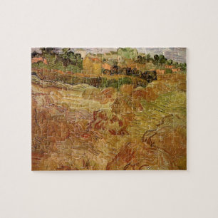 Quebra-cabeça Campos de Trigo com Auvers de Vincent van Gogh