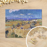 Quebra-cabeça Campos de Trigo com Ceifador | Vincent van Gogh<br><div class="desc">Wheat Fields with Reaper, Auvers de Vincent van Gogh é uma paisagem impressionista e poste que captura os campos de trigo ouro de Auvers-sur-Oise. A pintura apresenta uma pintura solitária, representada com pinceladas expressivas, trabalhando em meio aos campos rolantes sob um céu dinâmico. O uso marcante de cores ousadas e...</div>