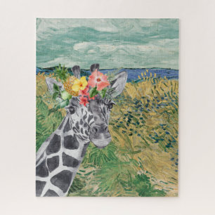 Quebra-cabeça Campos de trigo Van Gogh e Compilação de Girafa 