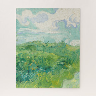 Quebra-cabeça Campos de trigo verde Vincent Van Gogh belas artes