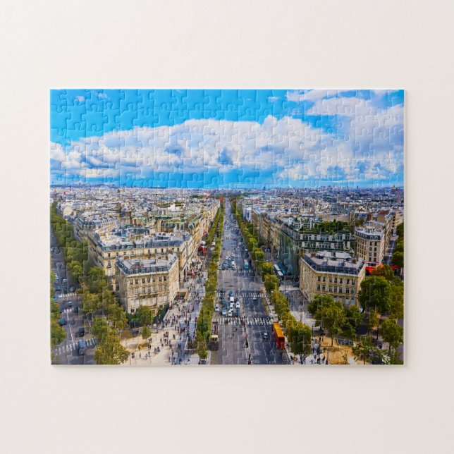 Quebra-cabeça Campos Elíseos Paris. (Horizontal)