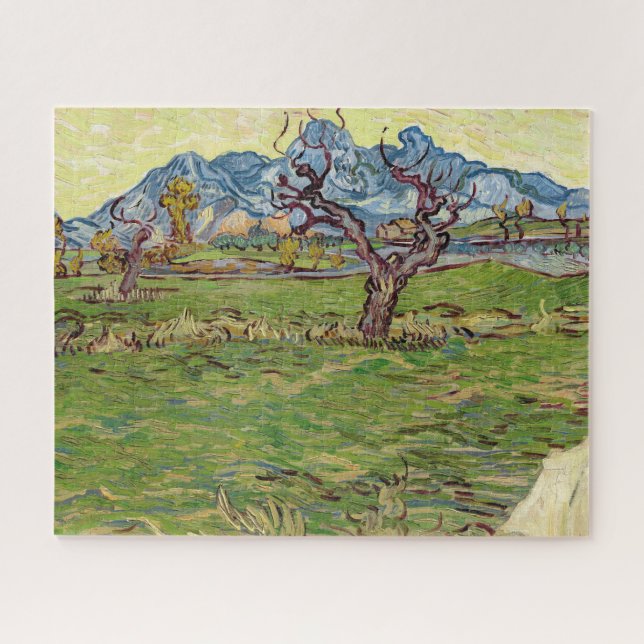 Quebra-cabeça Campos próximos aos Alpilles Vincent van Gogh (Horizontal)