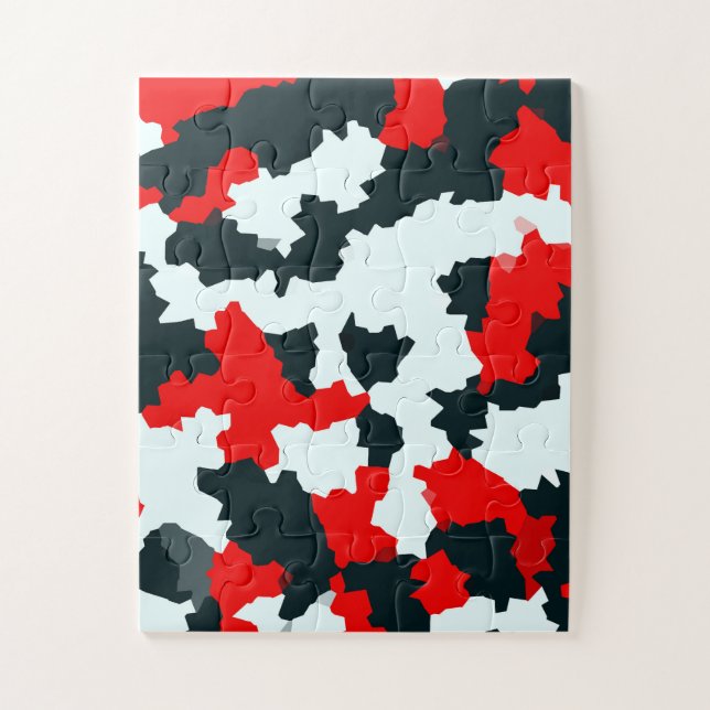 Quebra-cabeça Camuflagem Abstrato Mosaica Geométrica Irregular (Vertical)