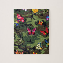 Quebra-cabeça camuflagem de borboletas