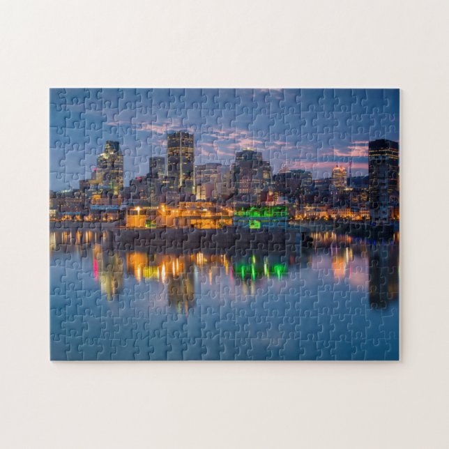 Quebra-cabeça Canadá, Montreal, panorama e Porto Antigo (Horizontal)
