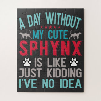 Quebra-cabeça Canadiano Sphynx Cat Proprietário Funny Dizendo