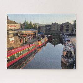 Quebra-cabeça Canal Barges e Canal Basin, Skipton, Yorkshire