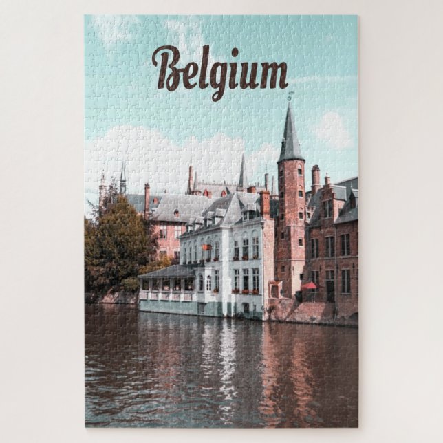 Quebra-cabeça Canal Bélgica Bruxelas (Vertical)