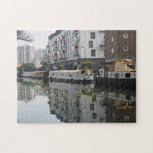 Quebra-cabeça Canal Boats London, Reino Unido