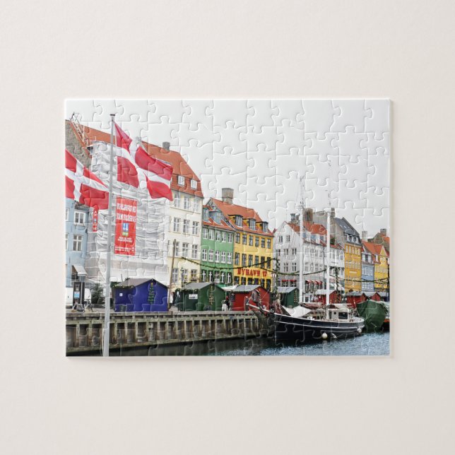 Quebra-cabeça Canal de Nyhavn em Copenhaga, Danmark (Horizontal)