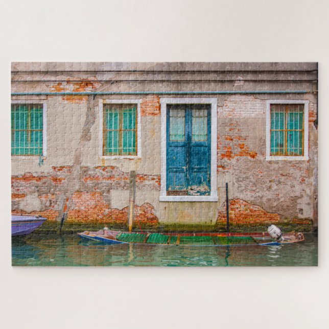 Quebra-cabeça Canal de Veneza e barco destroçado, Itália (Horizontal)