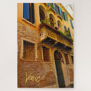 Quebra-cabeça Canal de Veneza Edifício Italiano