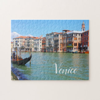 Quebra-cabeça Canal de Veneza & gondola, Venezia Itália