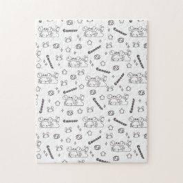 Quebra-cabeça Cancer Zodiac Whispers - Padrão Mágico Monocromáti