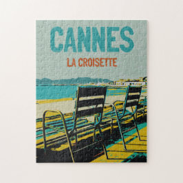 Quebra-cabeça Cannes Côte d'Azur La Croisette Illust França