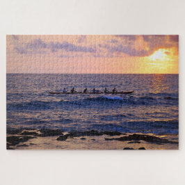 Quebra-cabeça Canoa Ugatilho em Sunset, na Ilha Grande do Havaí