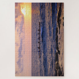 Quebra-cabeça Canoa Ugatilho em Sunset, na Ilha Grande do Havaí