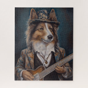 Quebra-cabeça Cantando o Cão-de-Ovo Shetland Blues   Sheltie