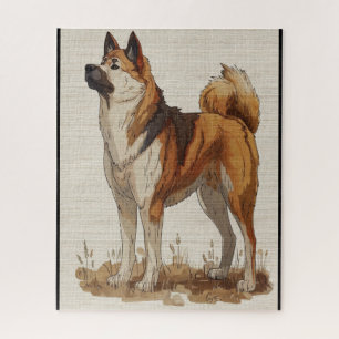 Quebra-cabeça Cão Akita Americano do conto Fada livro 4