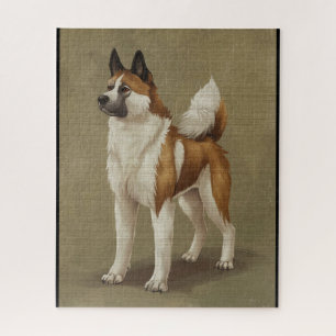 Quebra-cabeça Cão americano Akita do conto de fadas 3
