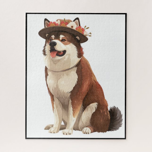 Quebra-cabeça Cão americano Akita do conto de fadas livro 1 (Vertical)