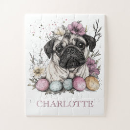 Quebra-cabeça cão bonitinho páscoa