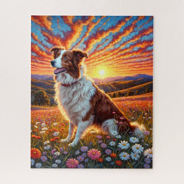 Quebra-cabeça Cão Border Collie (Vertical)