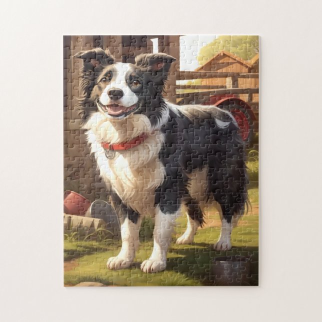 Quebra-cabeça Cão Border Collie (Vertical)