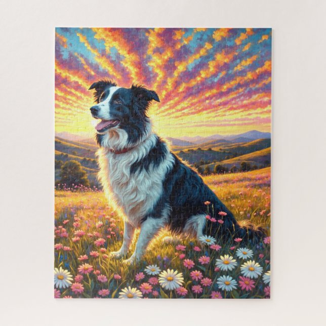 Quebra-cabeça Cão Border Collie (Vertical)