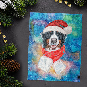 Quebra-cabeça Cão da Raça Montanha Bernesa Natal