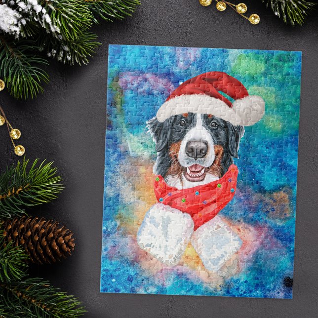 Quebra-cabeça Cão da Raça Montanha Bernesa Natal (Criador carregado)